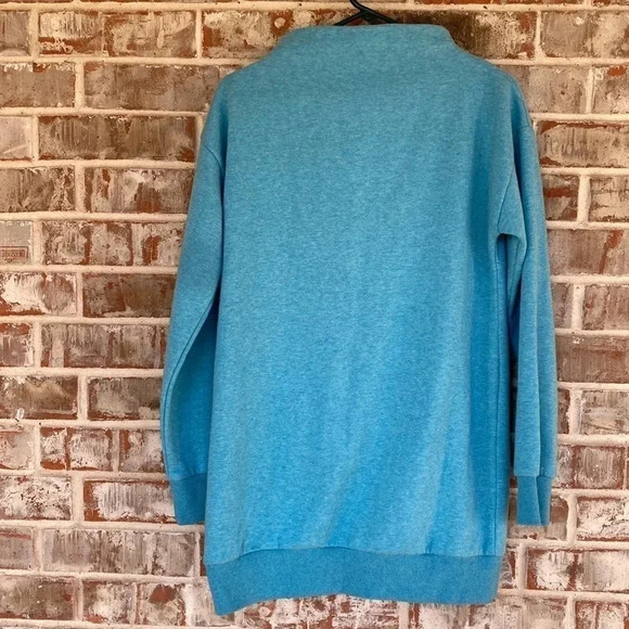 Gymshark Blue Double Zipper Funnel Neck Sweatshirt - Picture 11 of 11
